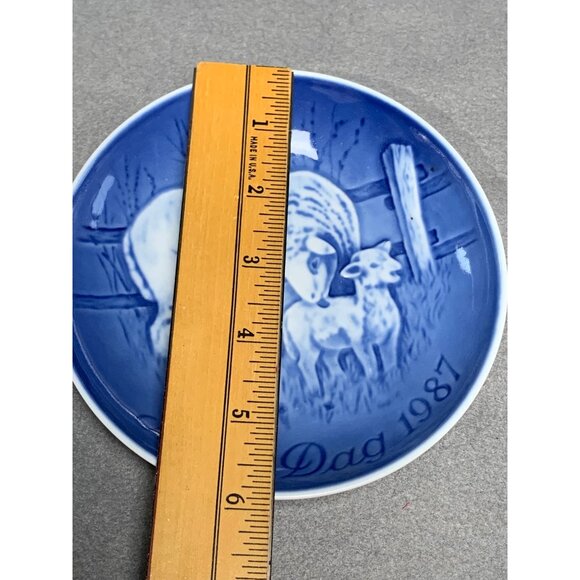 B&G Copenhagen Porcelain Sheep Mothers Day Plate 1987 6" - Picture 6 of 12